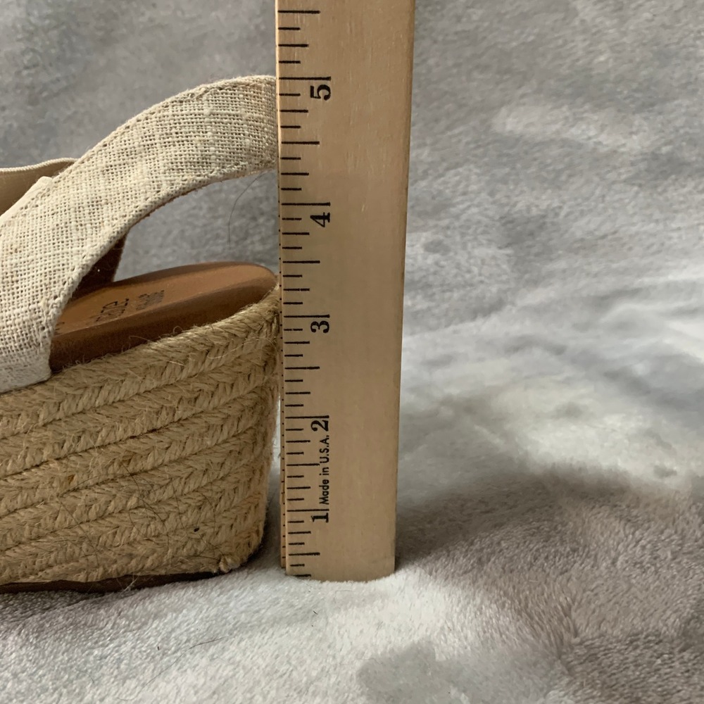 Sonoma Womens Vitalize Beige Espadrille Wedge Sandals 8.5 M Boho Resort Flaw - Picture 13 of 16